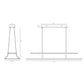 Eurofase Lighting Cadoux 44" Linear Dimmable Integrated LED Matte Black Chandelier