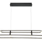 Eurofase Lighting Cadoux 44" Linear Dimmable Integrated LED Matte Black Chandelier
