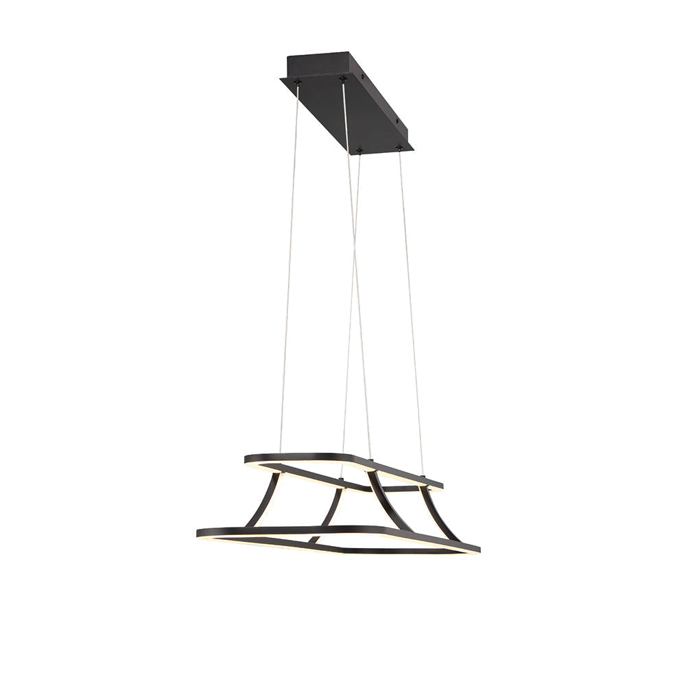 Eurofase Lighting Cadoux 44" Linear Dimmable Integrated LED Matte Black Chandelier
