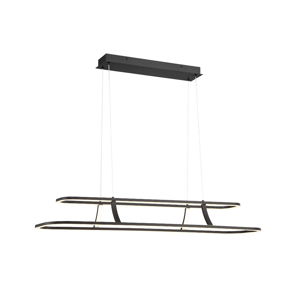 Eurofase Lighting Cadoux 44" Linear Dimmable Integrated LED Matte Black Chandelier