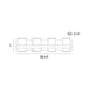 Eurofase Lighting Cambridge 29" 4-Light Dimmable Matte Black Integrated LED Bath Bar With Frosted Acrylic Shades