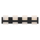 Eurofase Lighting Cambridge 29" 4-Light Dimmable Matte Black Integrated LED Bath Bar With Frosted Acrylic Shades
