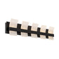Eurofase Lighting Cambridge 36" 5-Light Dimmable Matte Black Integrated LED Bath Bar With Frosted Acrylic Shades