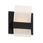 Eurofase Lighting Cambridge 6" 1-Light Dimmable Black Integrated LED Wall Sconce With Frosted Acrylic Shade