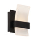 Eurofase Lighting Cambridge 6" 1-Light Dimmable Black Integrated LED Wall Sconce With Frosted Acrylic Shade