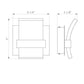 Eurofase Lighting Cambridge 6" 1-Light Dimmable Black Integrated LED Wall Sconce With Frosted Acrylic Shade