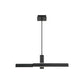 Eurofase Lighting Cameno 36" Small Dimmable Integrated LED Metal Linear Matte Black Chandelier With Soft White Acrylic Shade