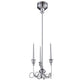 Eurofase Lighting Candela 10" 3-light Round Dimmable Halogen Bulb Chrome Chandelier With Candle Style Lights