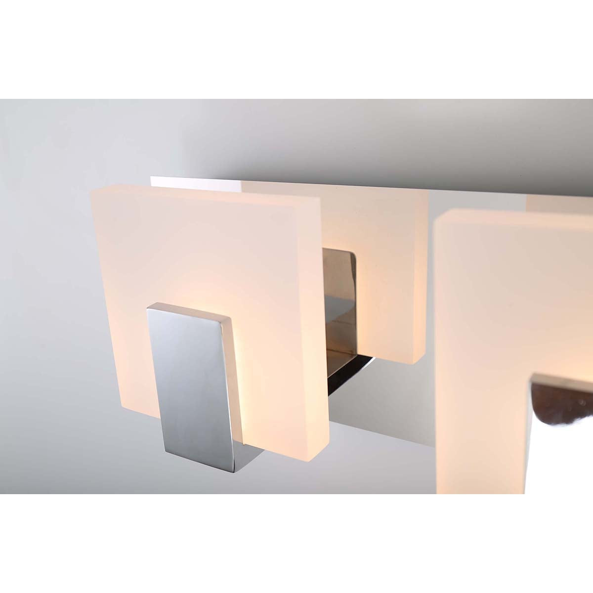 Eurofase Lighting Canmore 20" 3-light Dimmable Integrated LED Chrome Bath Bar With Frosted Acrylic Shades