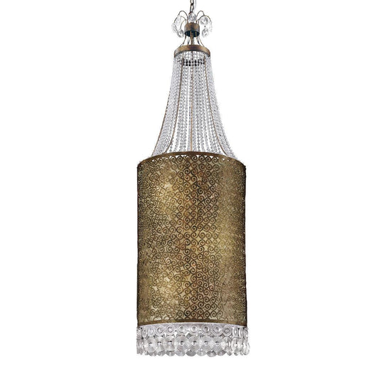 Eurofase Lighting Caramel 20" 12-Light Dimmable Incandescent Ancient Bronze Pendant Light With Ancient Bronze Designer Shade