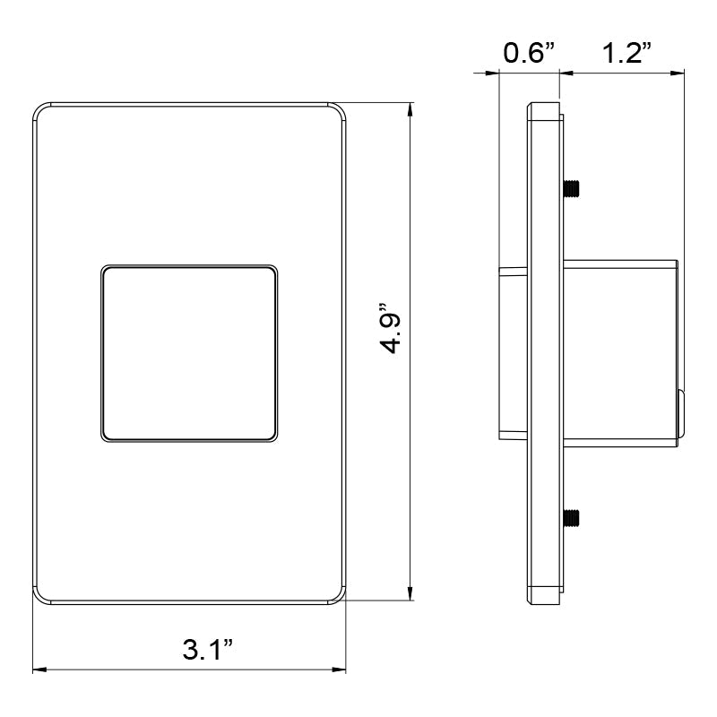 Eurofase Lighting Caravo 3" Black Flat Wall Sconce