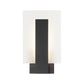 Eurofase Lighting Carta 12" 1-Light LED Integrated White Glass Shade Matte Black Steel Aluminum Wall Sconce