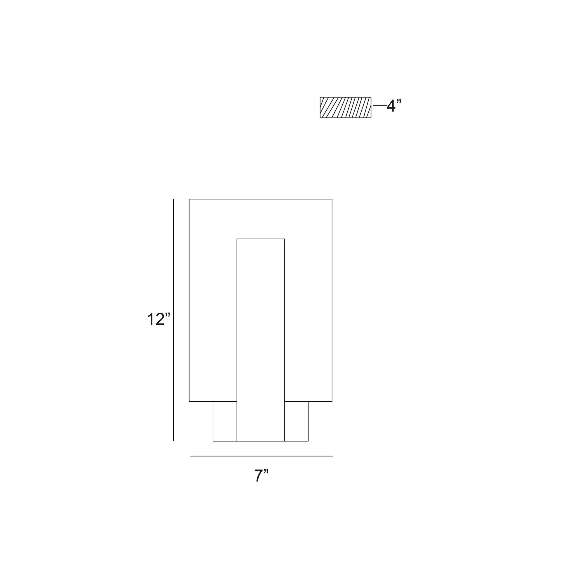Eurofase Lighting Carta 12" 1-Light LED Integrated White Glass Shade Matte Black Steel Aluminum Wall Sconce