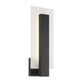 Eurofase Lighting Carta 18" 1-Light LED Integrated White Glass Shade Matte Black Steel Aluminum Wall Sconce