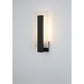 Eurofase Lighting Carta 18" 1-Light LED Integrated White Glass Shade Matte Black Steel Aluminum Wall Sconce