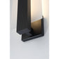 Eurofase Lighting Carta 18" 1-Light LED Integrated White Glass Shade Matte Black Steel Aluminum Wall Sconce