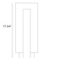 Eurofase Lighting Carta 18" 1-Light LED Integrated White Glass Shade Matte Black Steel Aluminum Wall Sconce