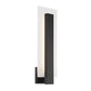 Eurofase Lighting Carta 22" 1-Light LED Integrated White Glass Shade Matte Black Steel Aluminum Wall Sconce