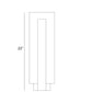 Eurofase Lighting Carta 22" 1-Light LED Integrated White Glass Shade Matte Black Steel Aluminum Wall Sconce