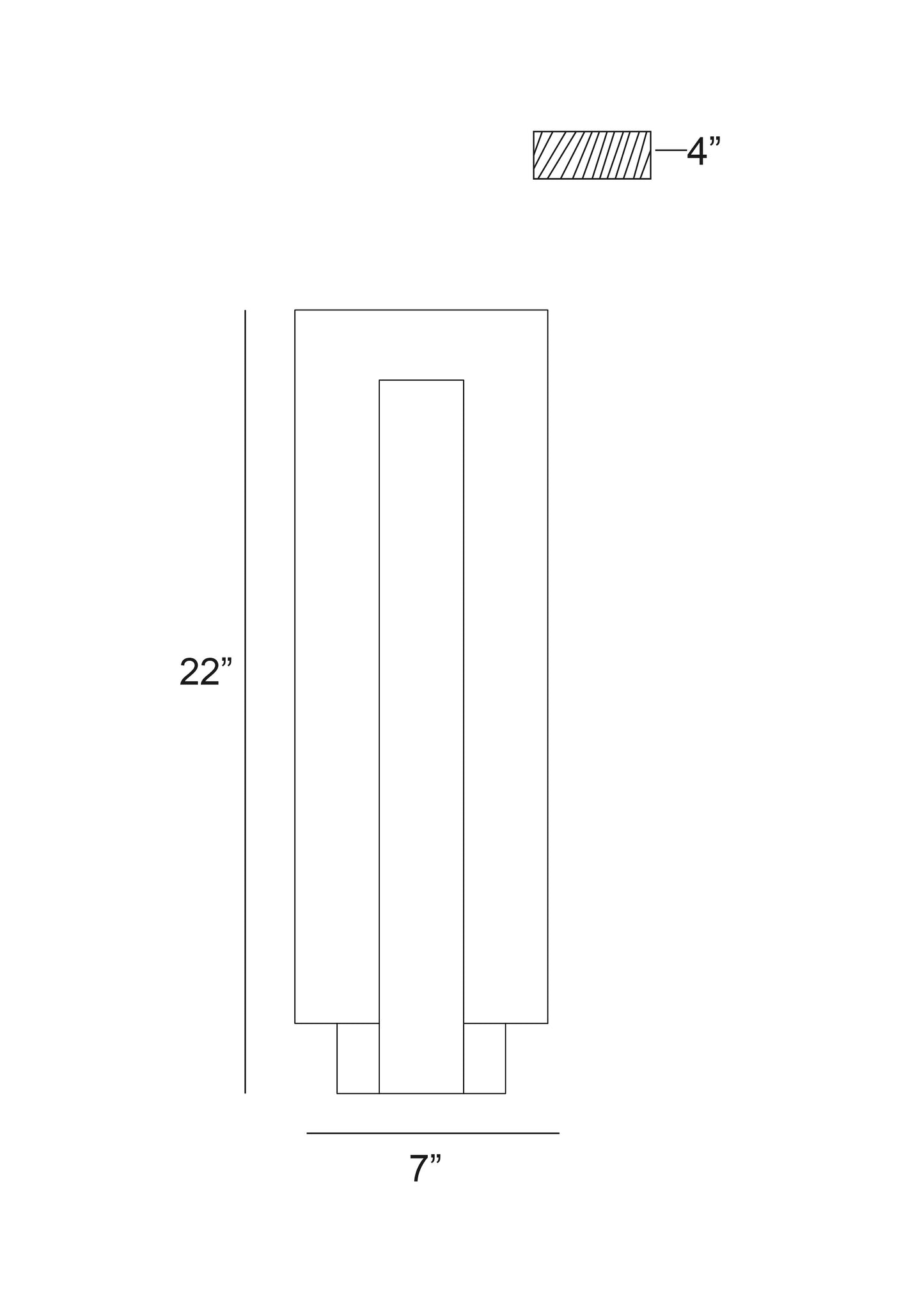 Eurofase Lighting Carta 22" 1-Light LED Integrated White Glass Shade Matte Black Steel Aluminum Wall Sconce