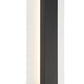 Eurofase Lighting Carta 22" 1-Light LED Integrated White Glass Shade Matte Black Steel Aluminum Wall Sconce