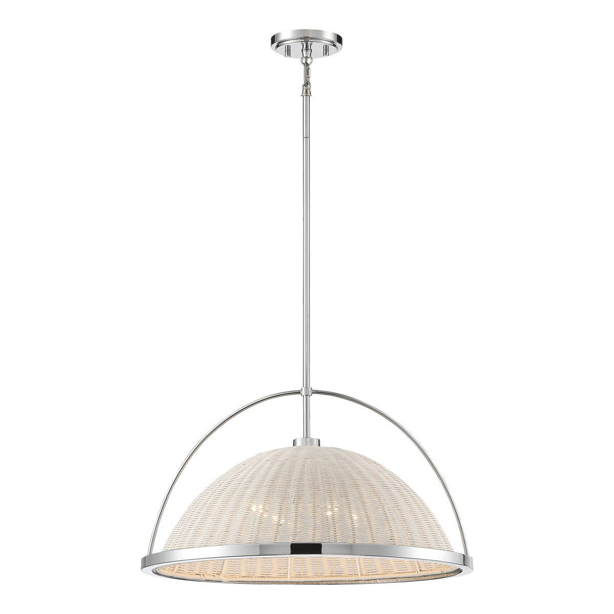 Eurofase Lighting Celeste 22" 4-Light Dimmable Chrome Round Pendant Light