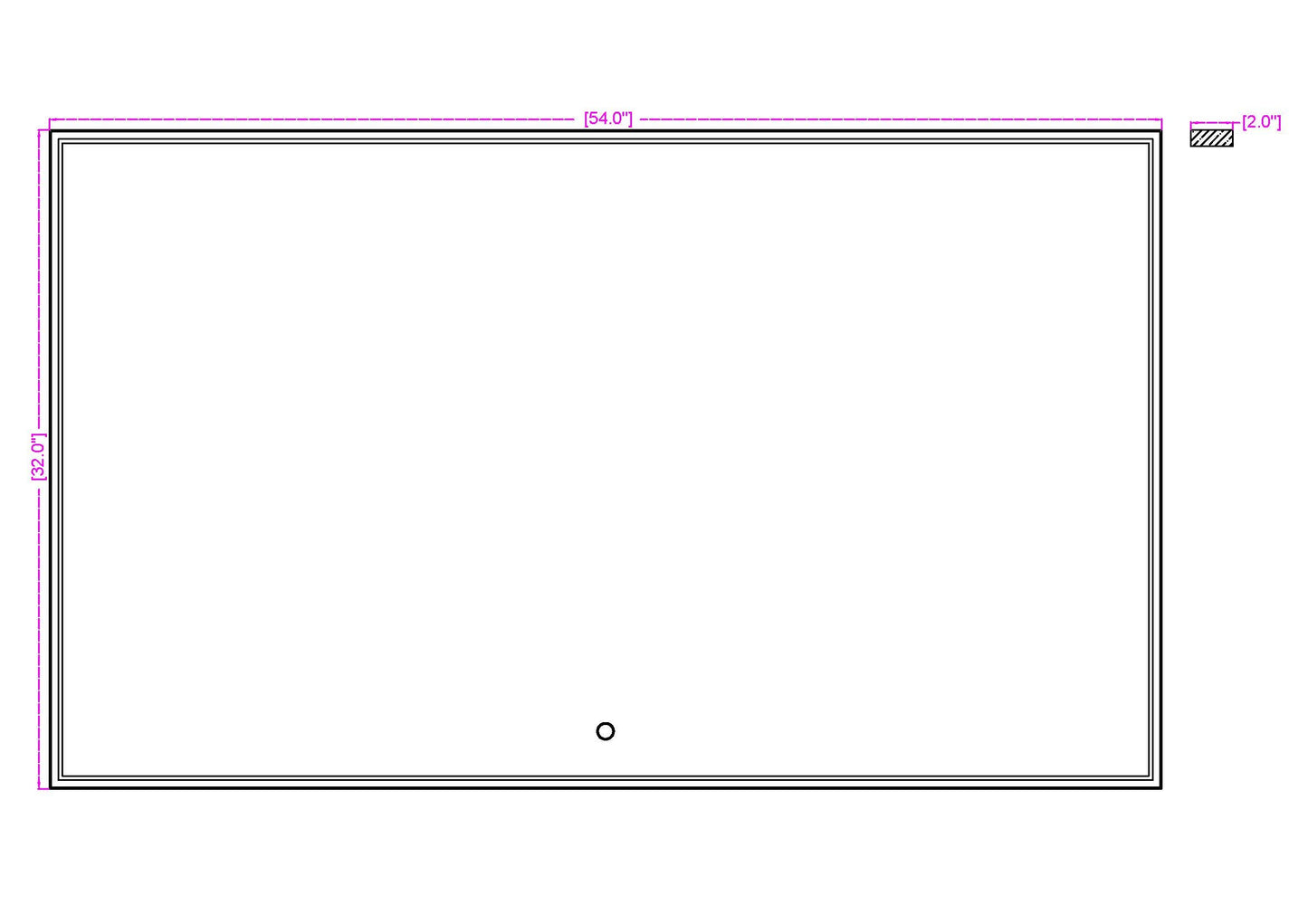 Eurofase Lighting Cerissa 54" Dimmable Integrated LED Mirror