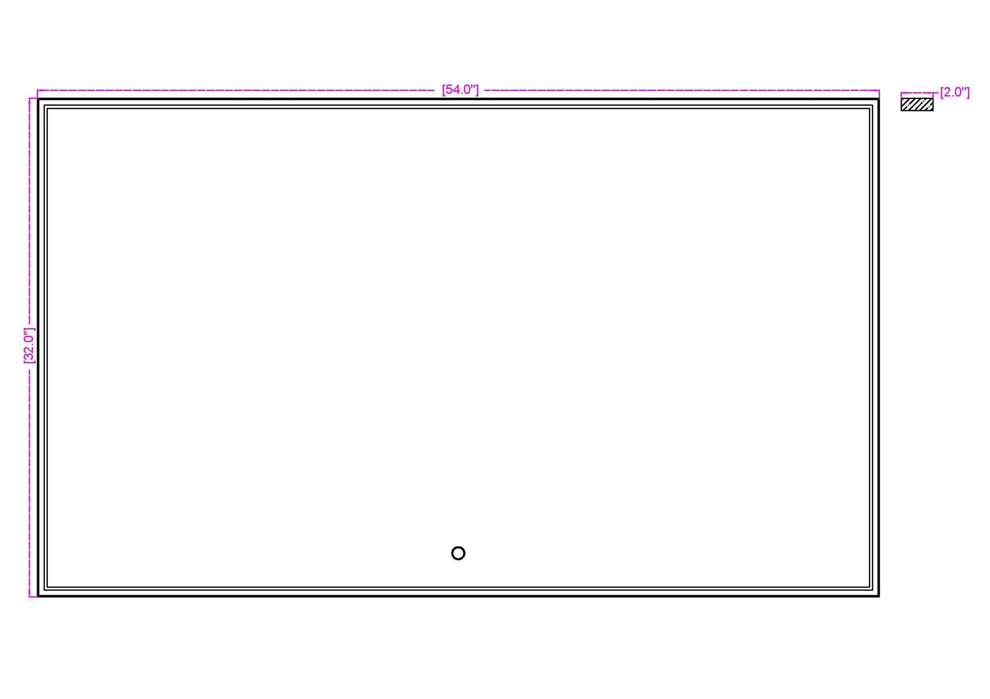 Eurofase Lighting Cerissa 54" Dimmable Integrated LED Mirror