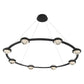 Eurofase Lighting Circolo 48" 8-Light Dimmable Integrated LED Black Round Chandelier With Seeded Glass Orb Shades