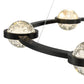 Eurofase Lighting Circolo 48" 8-Light Dimmable Integrated LED Black Round Chandelier With Seeded Glass Orb Shades