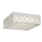 Eurofase Lighting Clover 12" Aged Silver Dimmable Integrated LED Flush Mount With White Glass Shade