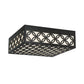 Eurofase Lighting Clover 12" Black Dimmable Integrated LED Flush Mount With White Glass Shade