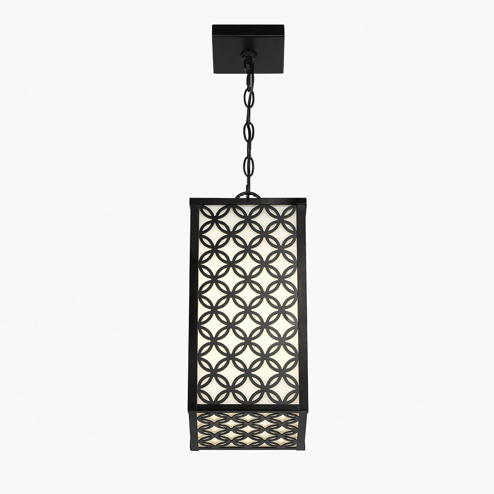 Eurofase Lighting Clover 8" Black Dimmable Integrated LED Pendant Light With White Glass Shade