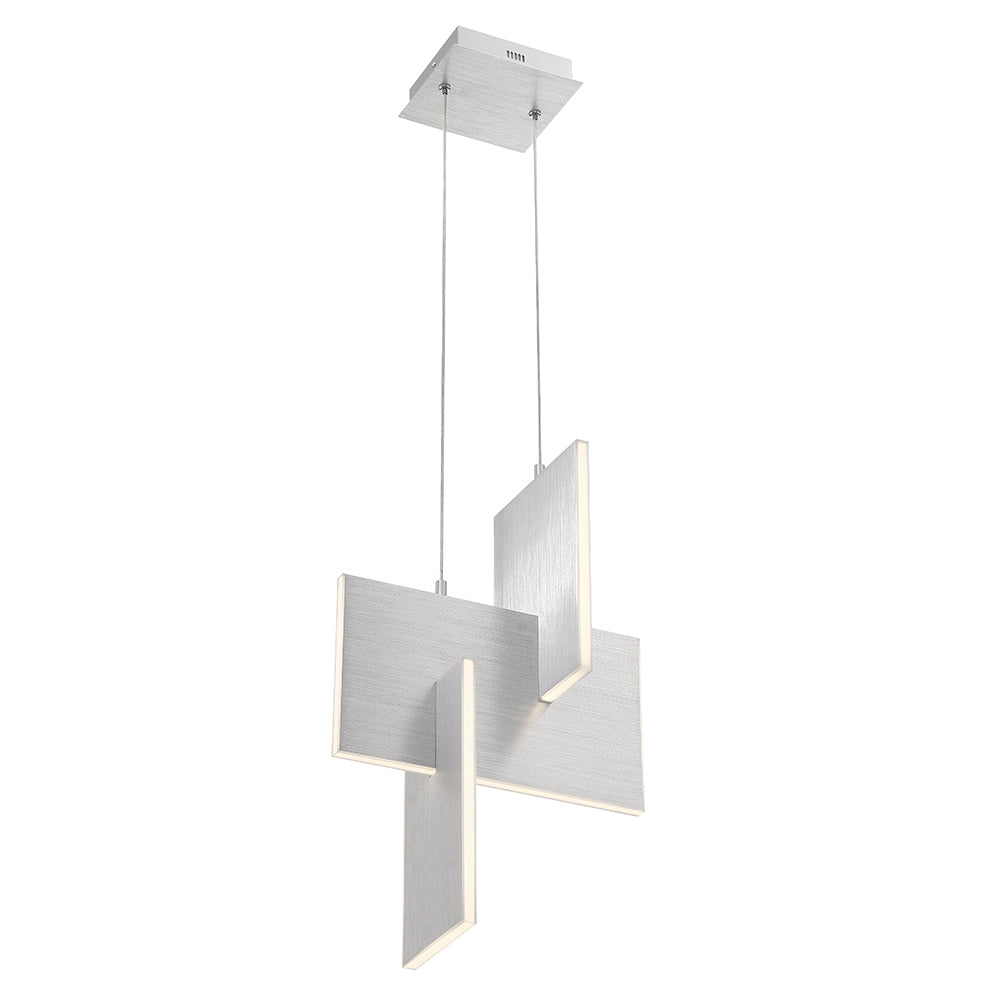 Eurofase Lighting Coburg 14" Small Dimmable Integrated LED Aluminum Pendant Light With Clear Acrylic Shade