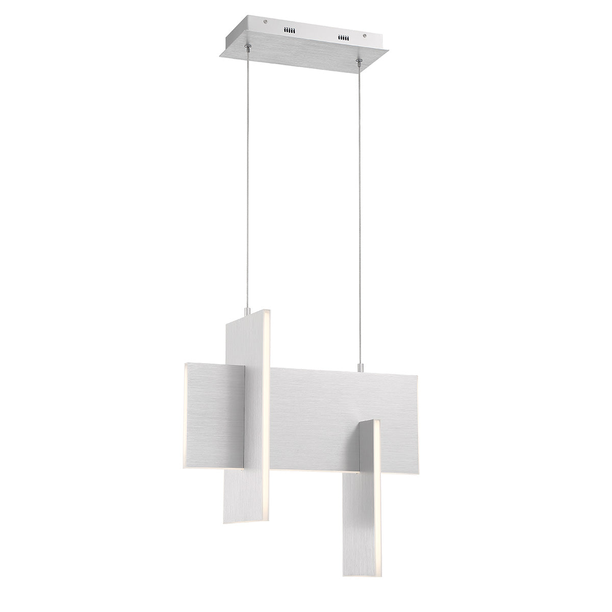 Eurofase Lighting Coburg 20" Large Dimmable Integrated LED Aluminum Pendant Light With Clear Acrylic Shade