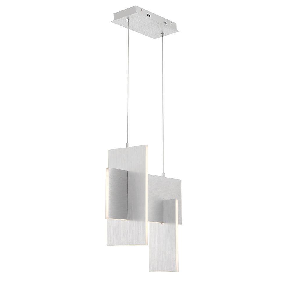 Eurofase Lighting Coburg 20" Large Dimmable Integrated LED Aluminum Pendant Light With Clear Acrylic Shade