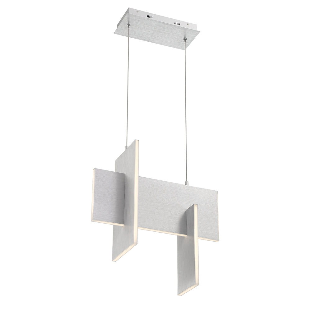 Eurofase Lighting Coburg 20" Large Dimmable Integrated LED Aluminum Pendant Light With Clear Acrylic Shade