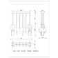 Eurofase Lighting Coburg 42" Extra Large Dimmable Integrated LED Metal Linear Aluminum Chandelier With White Acrylic Shades