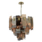 Eurofase Lighting Cocolina 24" 10-light Incandescent Antique Brass Round Chandelier With Amber Glass Shade Accents