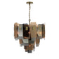 Eurofase Lighting Cocolina 24" 10-light Incandescent Antique Brass Round Chandelier With Amber Glass Shade Accents