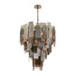 Eurofase Lighting Cocolina 29" 19-light Incandescent Antique Brass Round Chandelier With Amber Glass Shade Accents