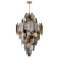 Eurofase Lighting Cocolina 44" 39-light Incandescent Antique Brass Round Chandelier With Amber Glass Shade Accents