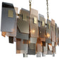Eurofase Lighting Cocolina 48" 11-light Incandescent Antique Brass Linear Chandelier With Amber Glass Shade Accents