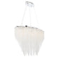 Eurofase Lighting Cohen 48" 18-light Oval Dimmable Halogen Chrome Chandelier With Draping Crystal Bead Accents