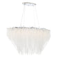 Eurofase Lighting Cohen 48" 18-light Oval Dimmable Halogen Chrome Chandelier With Draping Crystal Bead Accents