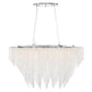 Eurofase Lighting Cohen 48" 18-light Oval Dimmable Halogen Chrome Chandelier With Draping Crystal Bead Accents