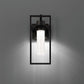 Eurofase Lighting Cooper 15" Dimmable LED Black Metal Wall Sconce With Clear Glass Shade