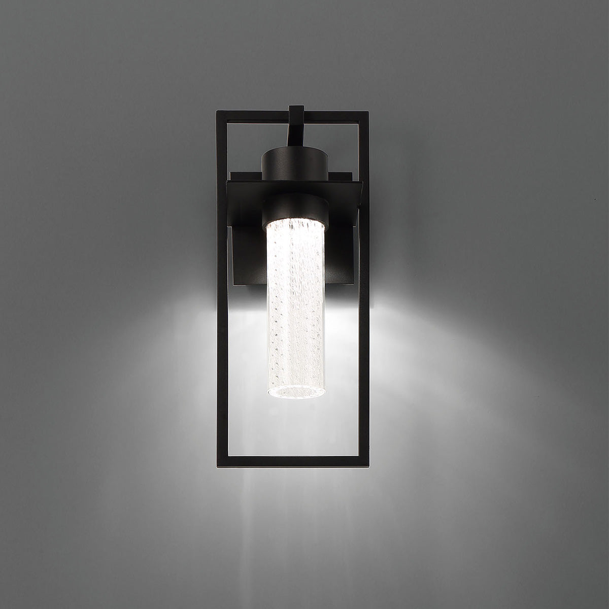 Eurofase Lighting Cooper 15" Dimmable LED Black Metal Wall Sconce With Clear Glass Shade