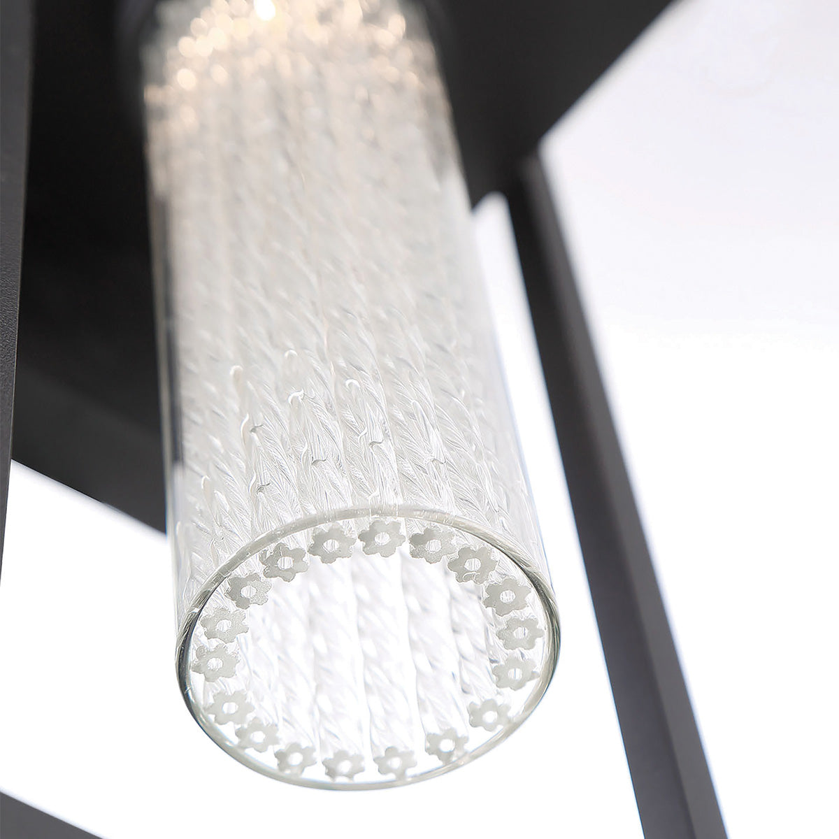 Eurofase Lighting Cooper 19" Dimmable LED Black Metal Wall Sconce With Clear Glass Shade