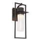 Eurofase Lighting Cooper 19" Dimmable LED Black Metal Wall Sconce With Clear Glass Shade